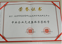 中央企業(yè)先進(jìn)集體榮譽(yù)稱號(hào)